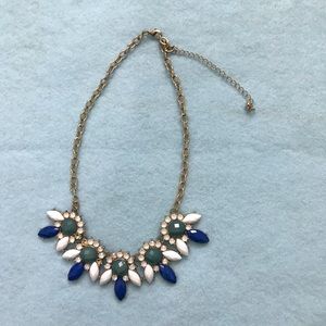 blue statement necklace